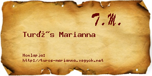 Turós Marianna névjegykártya